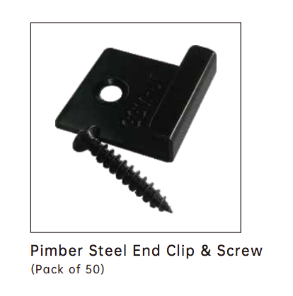 iCladd Pimber Steel End Clip & Screw (Pack Of 50)